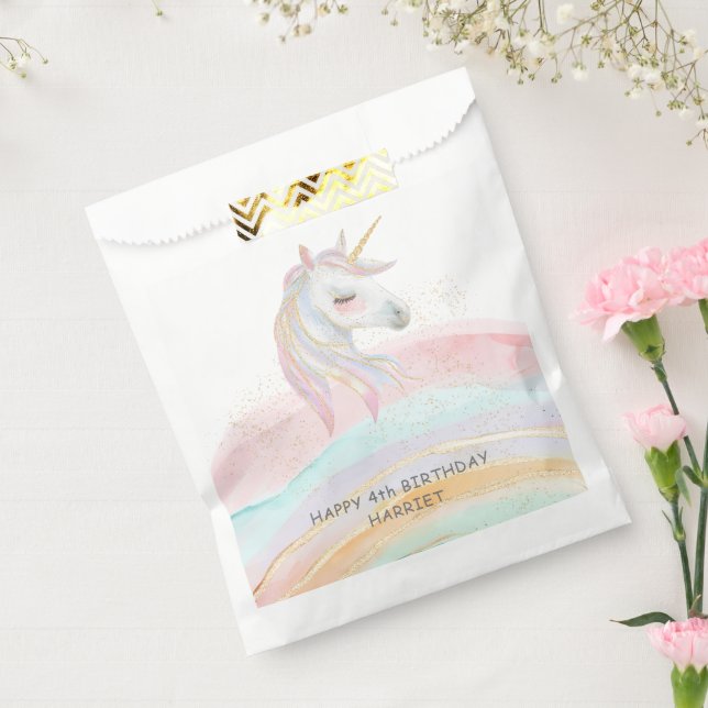 Sacolinha Magnética Watercolor Rainbow Unicorn Birthday (Selado)