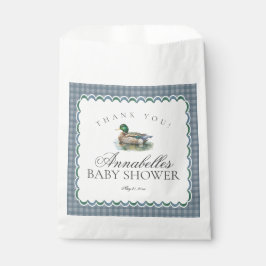 Sacolinha Mallard Duck Hunting Gingham Baby Shower Dessert