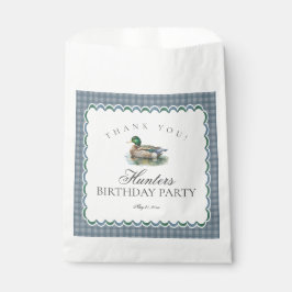 Sacolinha Mallard Duck Hunting Gingham Birthday Dessert