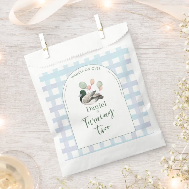 Sacolinha Mallard Lucky Duck for Any Age Birthday (Cortado)