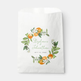 Sacolinha Mandarin Orange Watercolor Casamento