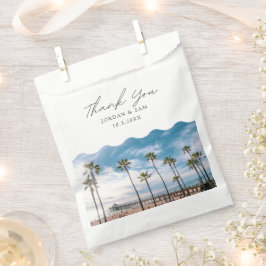 Sacolinha Manhattan Beach Wedding Favor Obrigado Foto