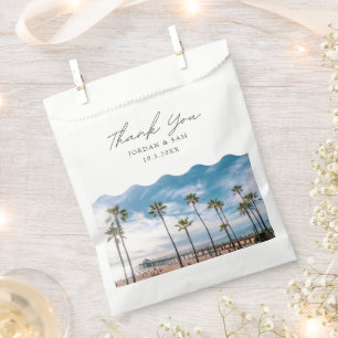 Sacolinha Manhattan Beach Wedding Favor Obrigado Foto