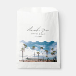Sacolinha Manhattan Beach Wedding Favor Obrigado Foto