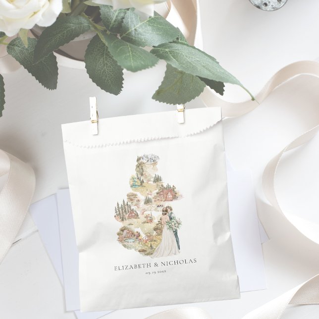 Sacolinha Mapa de Casamento de Campanha | Bolsa de Favoritos (Criador carregado)