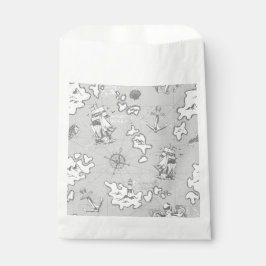 Sacolinha mapa de piratas antiquados monotônicos náuticos