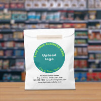 Marca empresarial "Teal Green Round" na barra de p