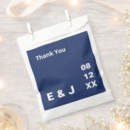 Sacolinha Marinho Azul Moderno Casamento Favorito Bolsas