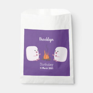 Sacolinha Marshmallows cor-de-rosa lindos por desenhos anima