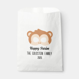 Sacolinha Mascarada fantasia de máscara de macaco Purim