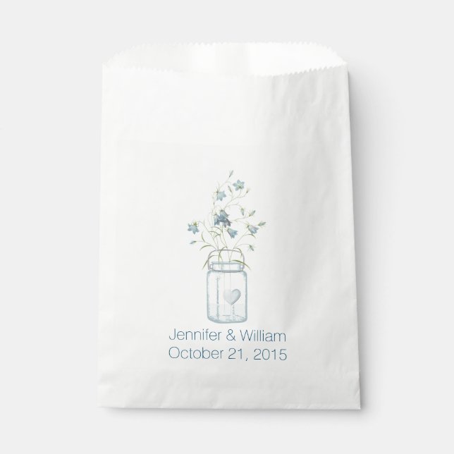 Sacolinha Mason Jar Custom Wedding Favor Bag (Frente)