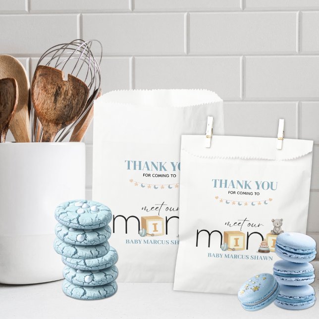 Sacolinha Meet The Mini Blue Favour Bag (Criador carregado)