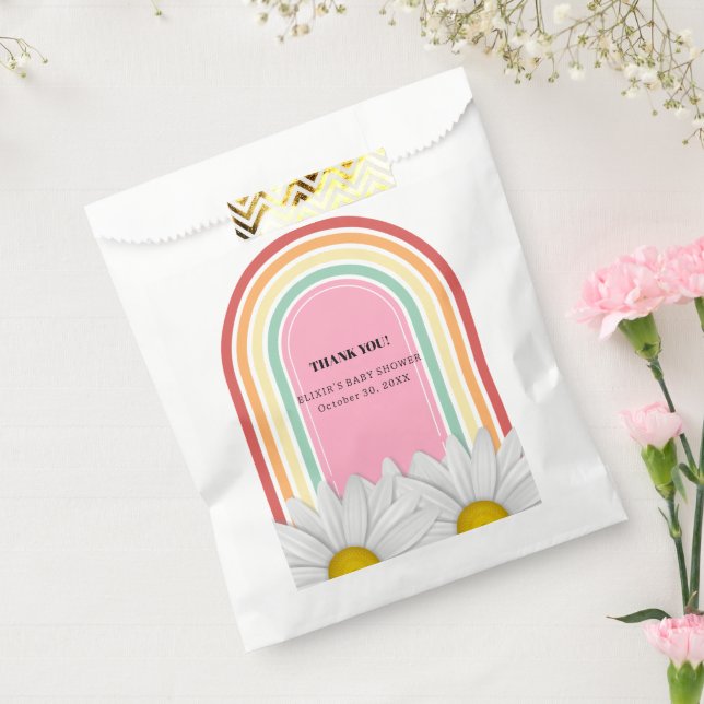 Sacolinha Meia Chá de fraldas de margarida retrô (Selado)