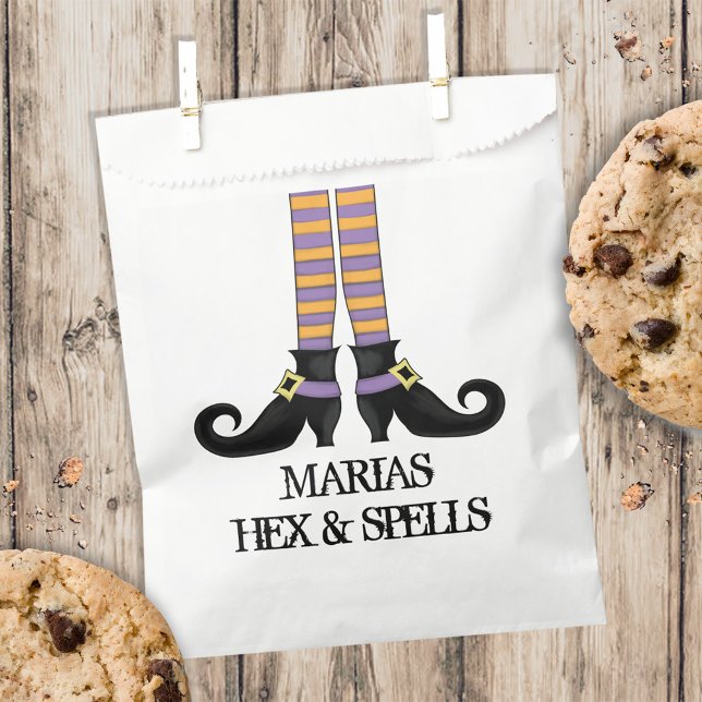 Sacolinha Meias Simples de Bruxas Brancas do Halloween (Criador carregado)