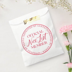 Sacolinha Membro da Lista Nice Aprovado Por Natal De Papais