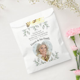 Sacolinha Memorial Bird Seed Heart Foto Funeral Simpatia