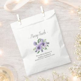 Sacolinha Memorial Pansy Seed Funeral 