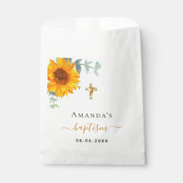 Sacolinha Menina de girassol russa do eucalipto do batismo