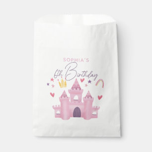 Sacolinha Meninas Cute Pink Princess Palace 6 Birthday Kids
