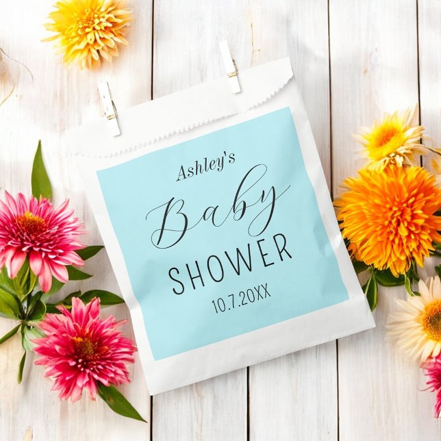 Sacolinha Menino Chá de fraldas Azul Elegante (Criador carregado)