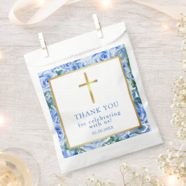 Sacolinha Menino do Batismo com Cor Azul de Rosa moderno