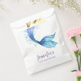 Sacolinha Mermaid Tail Birthday, sob o Mar de Tom Roxo