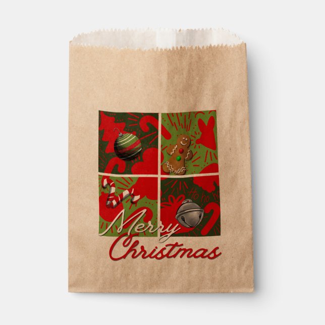 Sacolinha Merry Christmas Favor Bag (Frente)