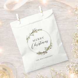 Sacolinha Merry Christmas Minimalist Wreath
