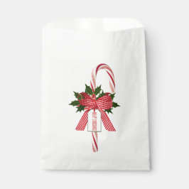 Sacolinha Merry Christmas Name Candy Canes Favor Bolsas