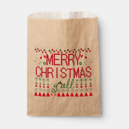 Sacolinha Merry Christmas y'all Ugly Sweater design