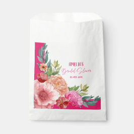 Sacolinha Mesa de chá de panela floral em aquarela rosa bril