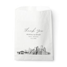 Mesa Wedding Skyline Personalizado Favor Bag