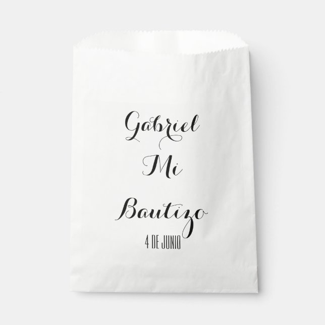 Sacolinha Mi Bautizo favorece bolsas - Personalizar (Frente)