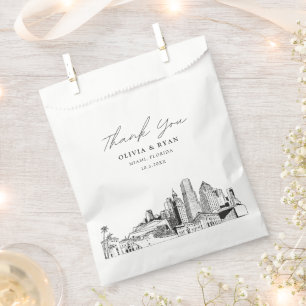 Sacolinha Miami Wedding Personalised Favor Bag