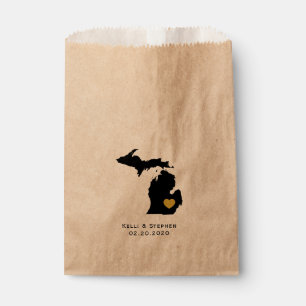 Sacolinha Michigan Wedding Favor Treat Sacks, Sacos-Presente