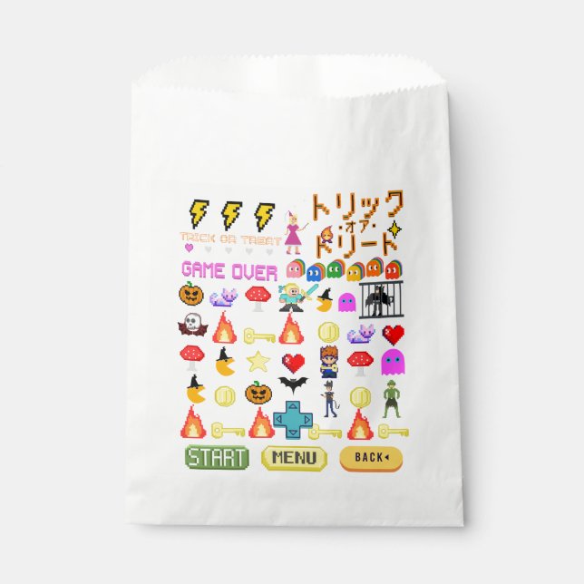 Sacolinha Mikitiez videogame pixel halloween spookat (Frente)