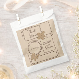 Sacolinha Minimalist Style Flower Notes Baby Shower