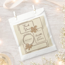 Sacolinha Minimalist Style Flower Notes Baby Shower