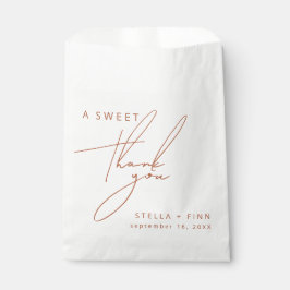 Sacolinha Minimamente Rustic Terracotta Sweet Obrigado Casam