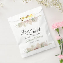 Mínimo Boho Floral Casamento Favor Bag