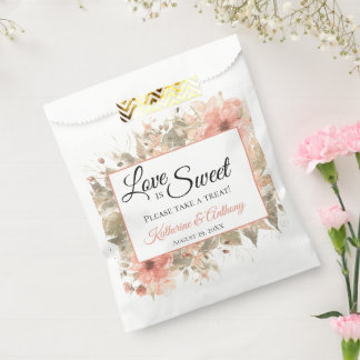 Sacolinha Mínimo Boho Floral Casamento Favor Bag