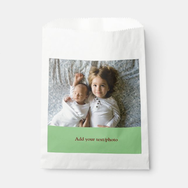 Sacolinha Mínimo simples ADICIONAR SUA FOTO TEXTO NATAL F (Frente)