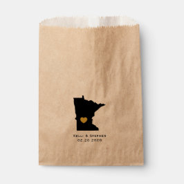 Sacolinha Minnesota Wedding Favor Treat Sacks, Sacos-Present