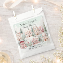 Sacolinha Mint Pink Watercolor Chá de fraldas Fairytalle de 