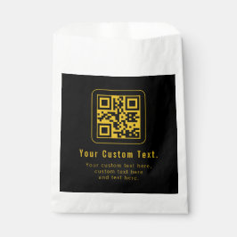 Sacolinha Modelo de QR Code e Texto Editável | Preto e Doura