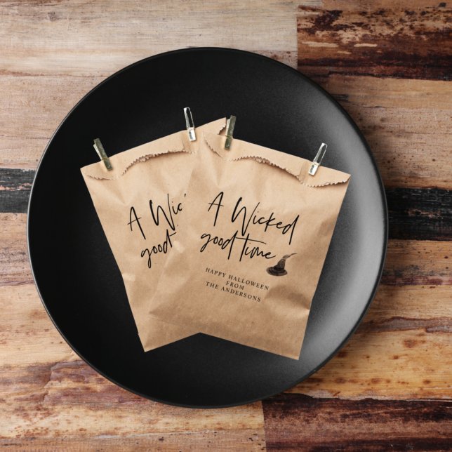 Sacolinha Modern A Wicked Good Time Quote | Happy Halloween  (Criador carregado)