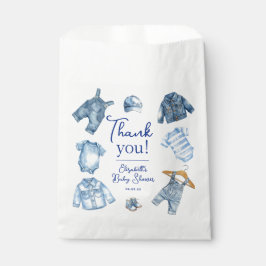 Sacolinha Modern Blue Jean Baby Denim Themed Baby Shower