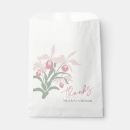 Sacolinha Modern floral Cattleya orchid dusty pink wedding