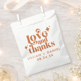 Sacolinha Modern Retro Orange Wedding