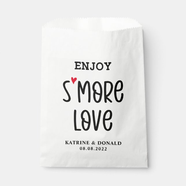 Sacolinha Modern S’more Love Weding Favor Bag (Frente)